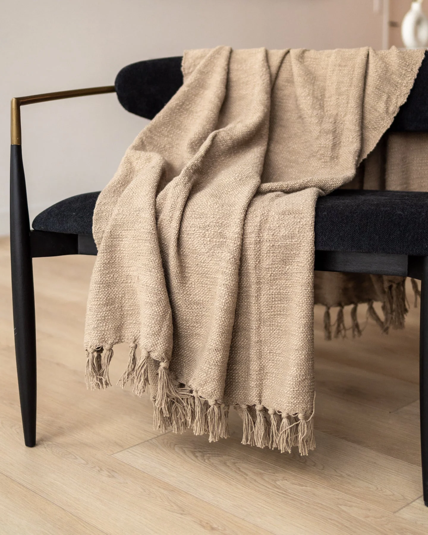 Allecra Organic Cotton Slub Knit Throw Blanket - Image 3