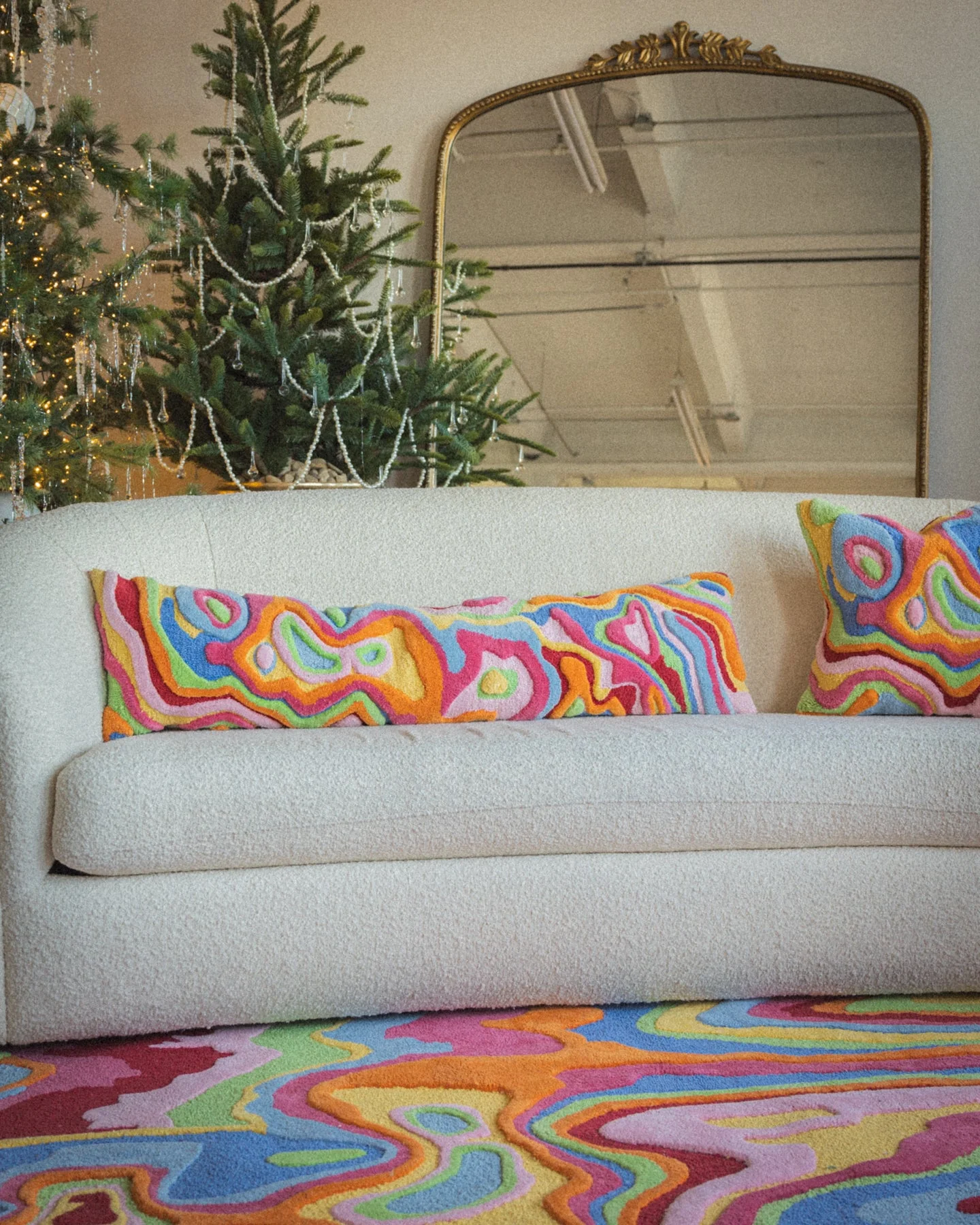 Bellows Organic Cotton Abstract Oversized Lumbar Pillow - Image 5