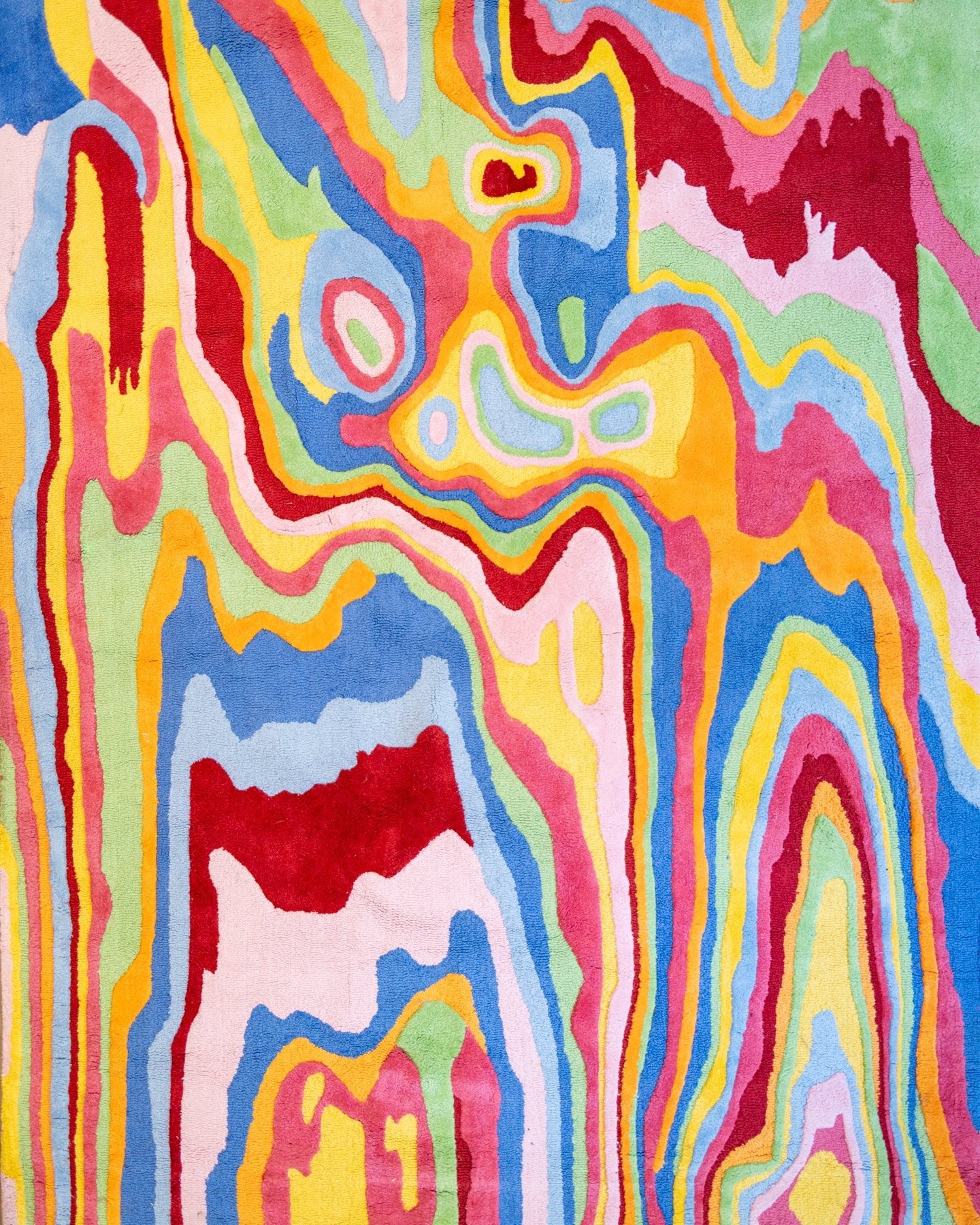 Bellows Organic Cotton Handmade Colorful Tufted Abstract Rug - Image 2