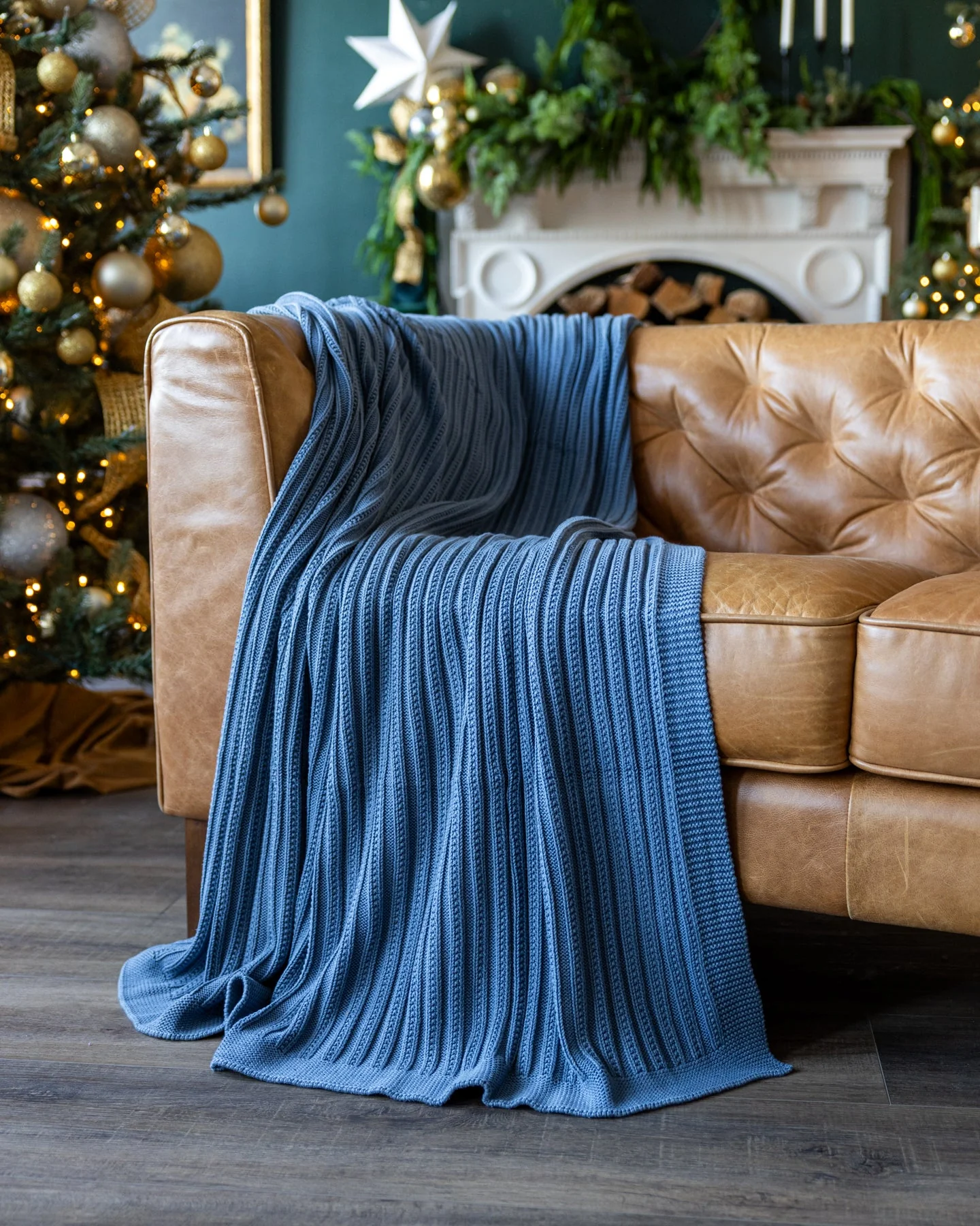 Brooklyn Organic Cotton Knit Throw Blanket - Image 5