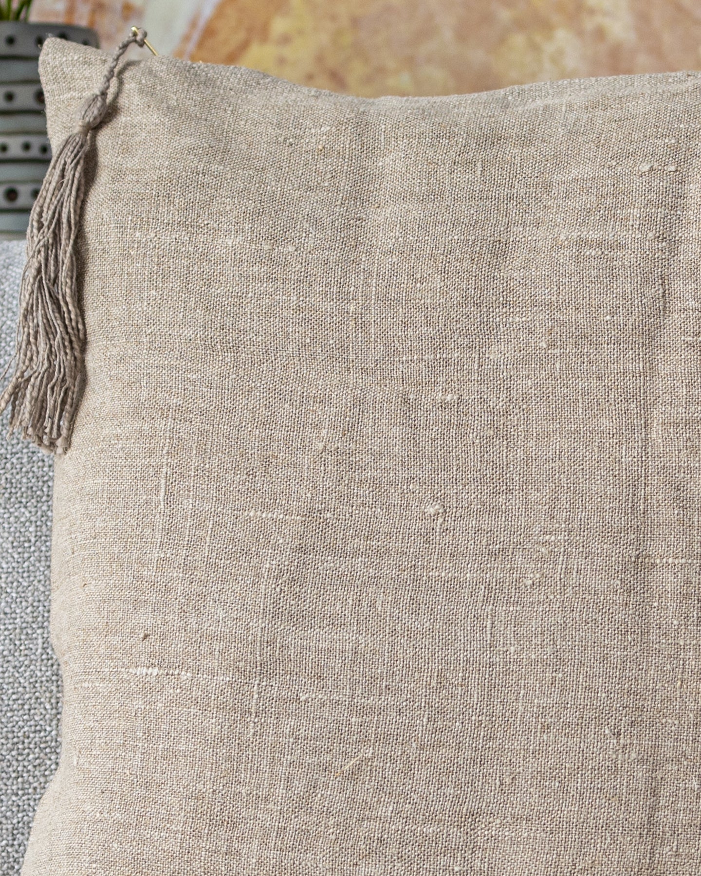 Chiara Organic Linen Throw Pillow - Image 8