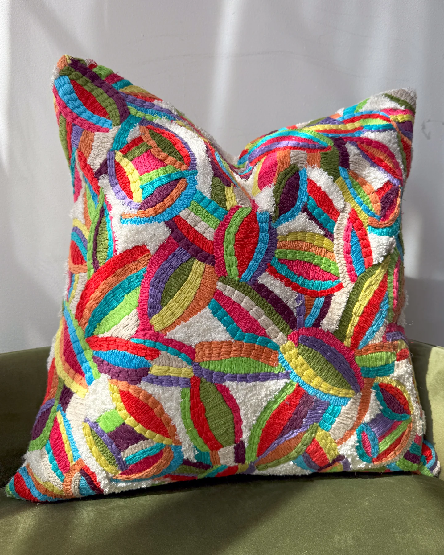 Falu Organic Cotton Abstract Throw Pillow
