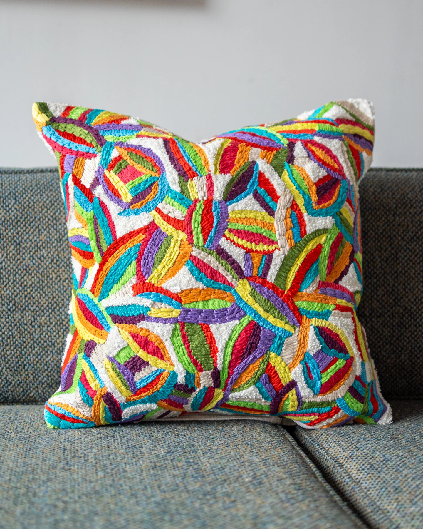 Falu Organic Cotton Abstract Throw Pillow - Image 2