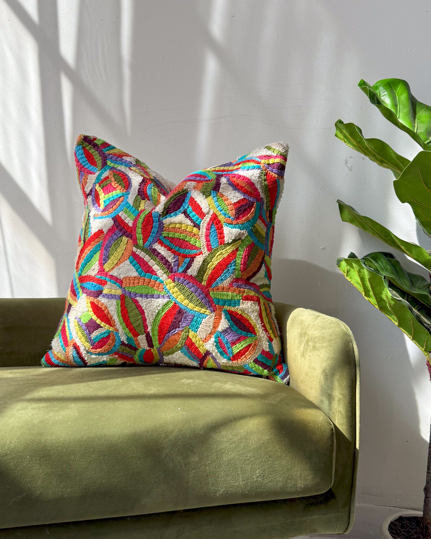 Falu Organic Cotton Abstract Throw Pillow - Image 4