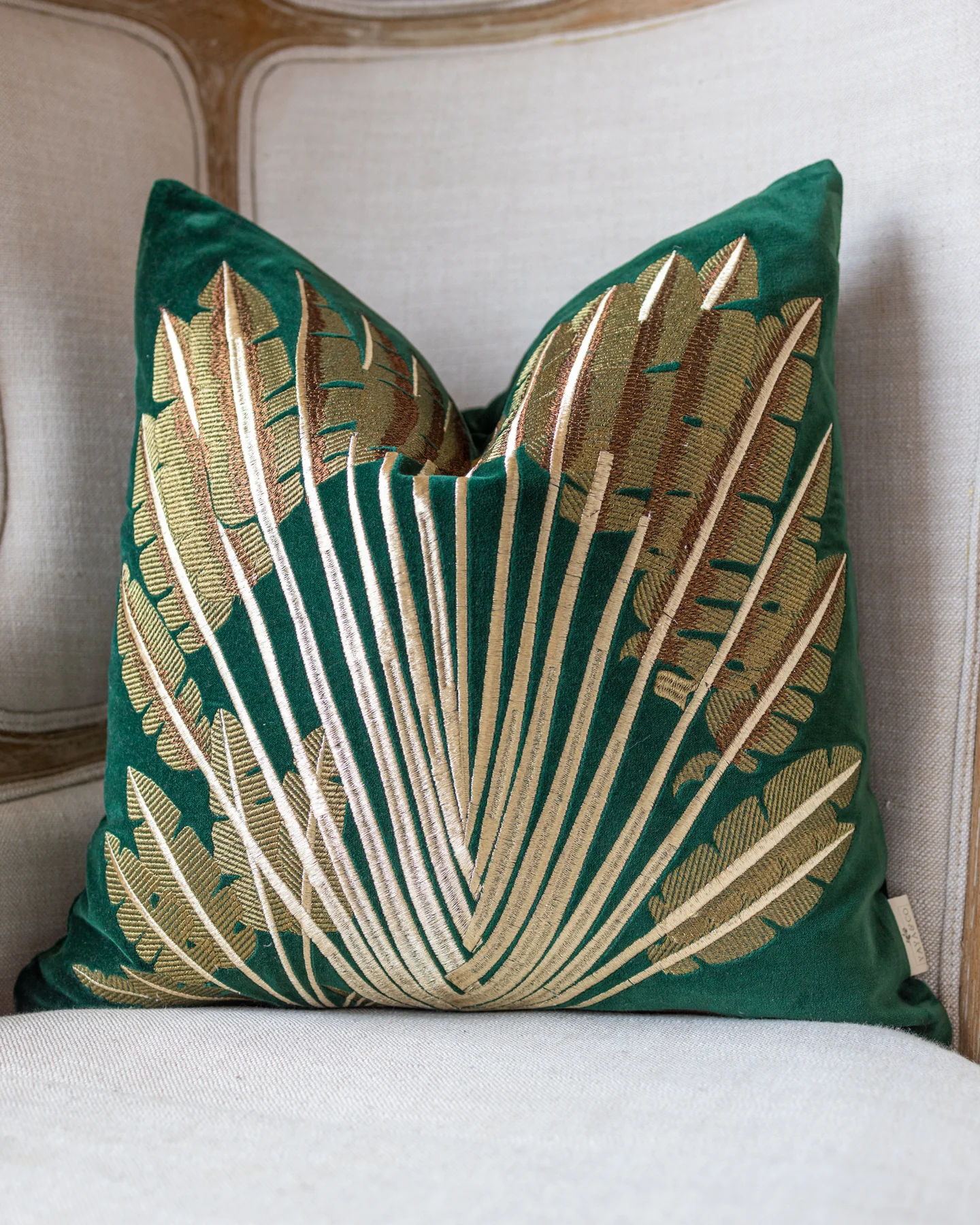 Gemma Organic Cotton Velvet Throw Pillow