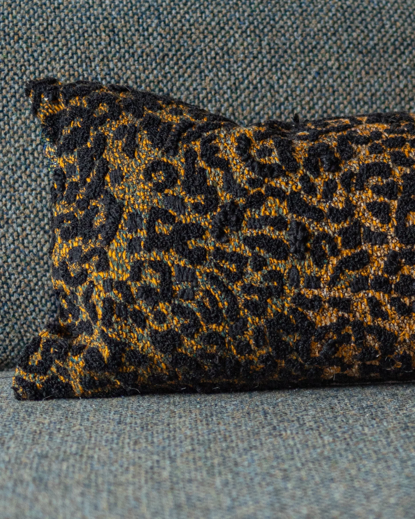 Gia Organic Cotton Cheetah Lumbar Pillow - Image 3