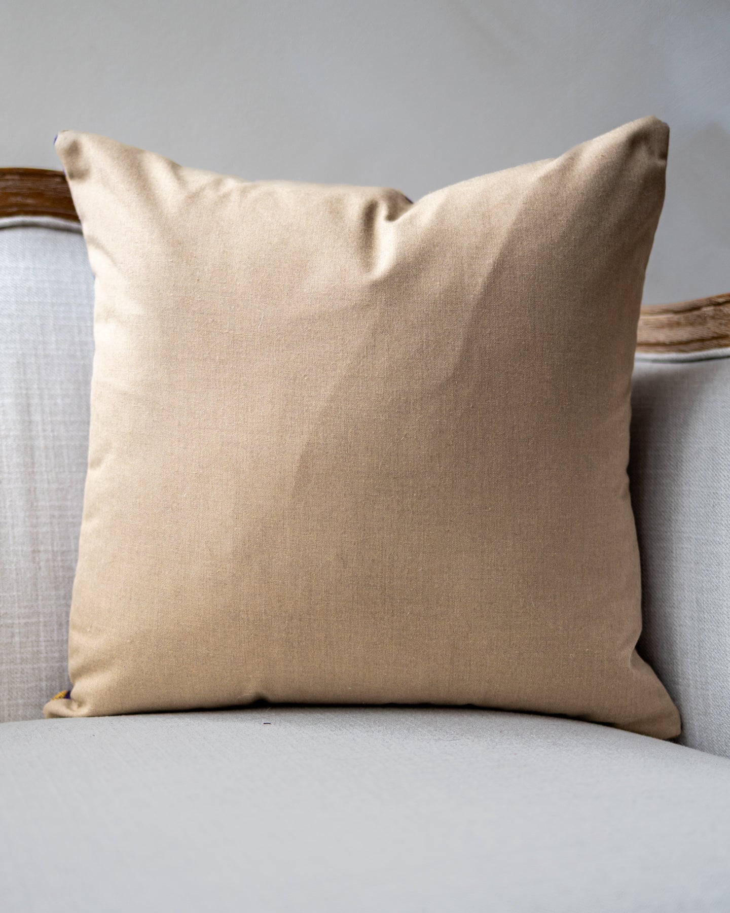 Harper Linen Gingham Throw Pillow - Image 3