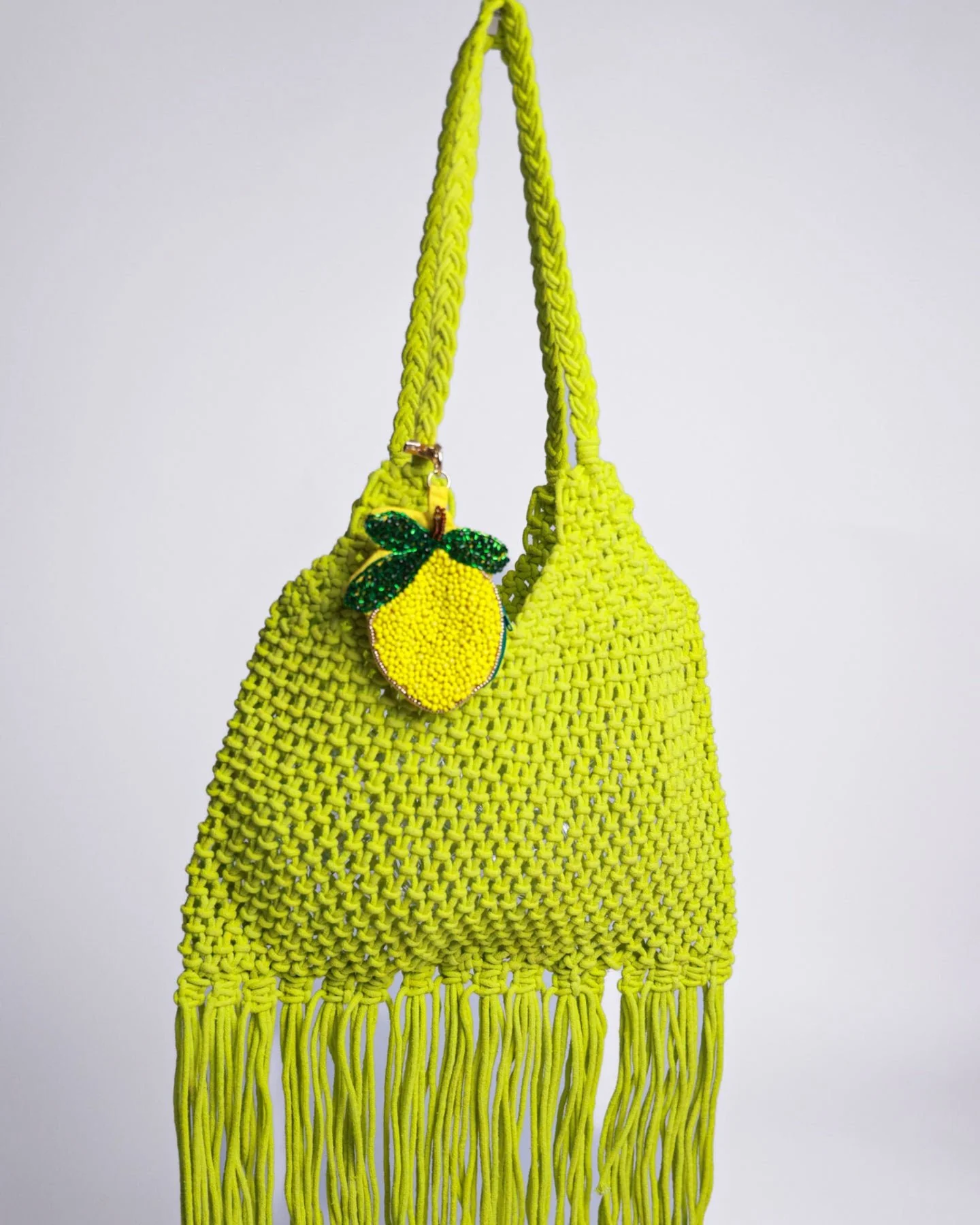 Indi Macrame Shoulder Bag with Fringe - Image 6