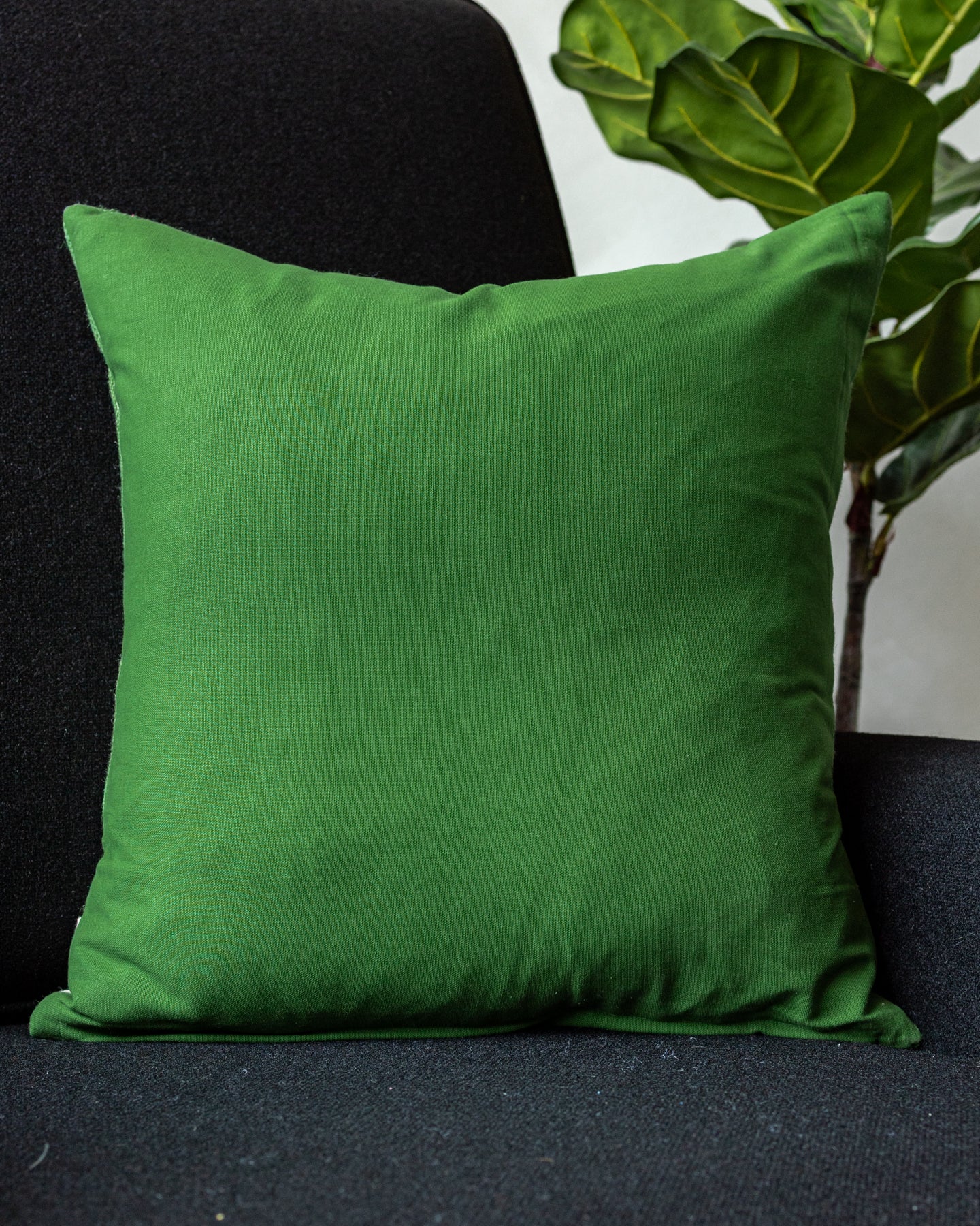 Patrick Embroidered Organic Cotton Abstract Throw Pillow - Image 3