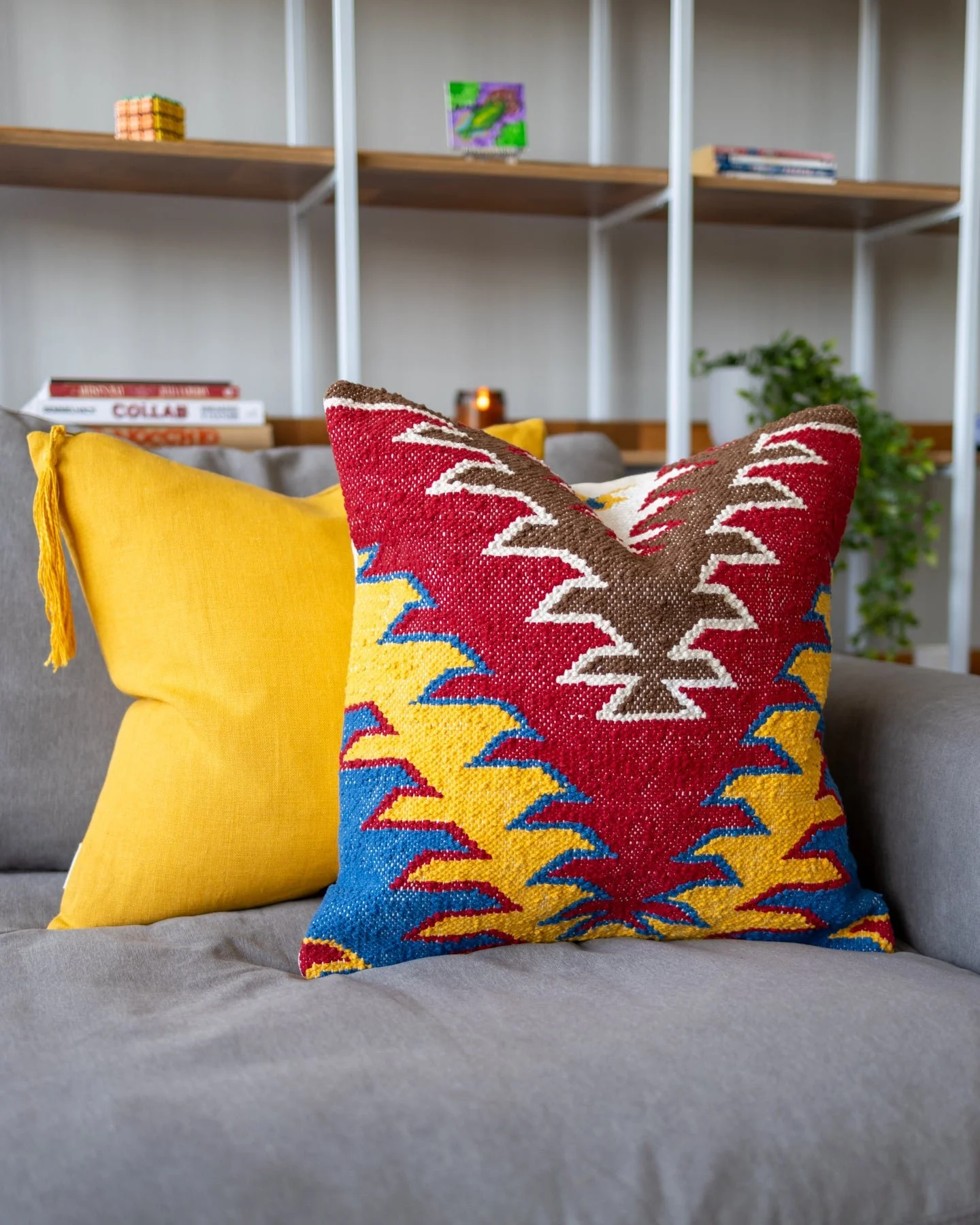 Prime Organic Cotton Kilim Throw Pillow - Image 3