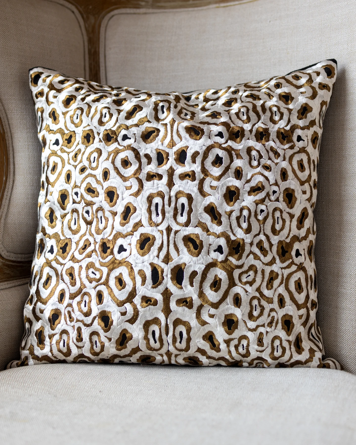 Tasha Organic Cotton Throw Pillow - Image 3